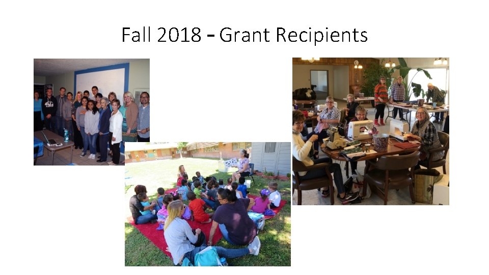 Fall 2018 – Grant Recipients 