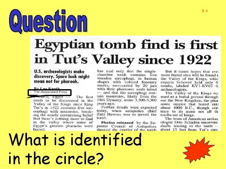 B 4 What is identified in the circle? 