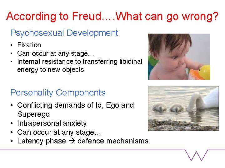 According to Freud…. What can go wrong? Psychosexual Development • Fixation • Can occur