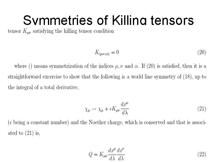 Symmetries of Killing tensors 