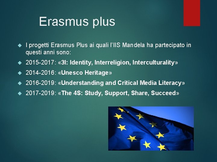 Erasmus plus I progetti Erasmus Plus ai quali l’IIS Mandela ha partecipato in questi