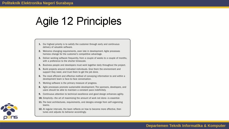 Agile 12 Principles 