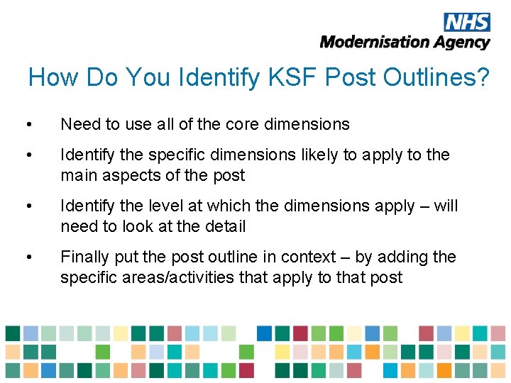 How Do You Identify KSF Post Outlines? • Need to use all of the