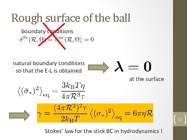 Rough surface of the ball boundary conditions natural boundary conditions so that the E-L