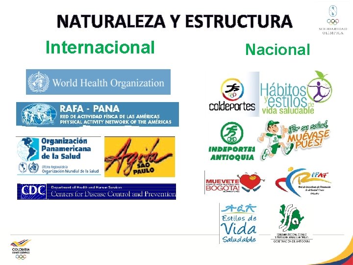 NATURALEZA Y ESTRUCTURA Internacional Nacional 