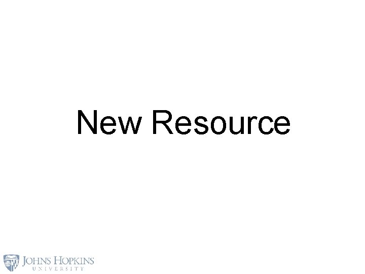 New Resource 