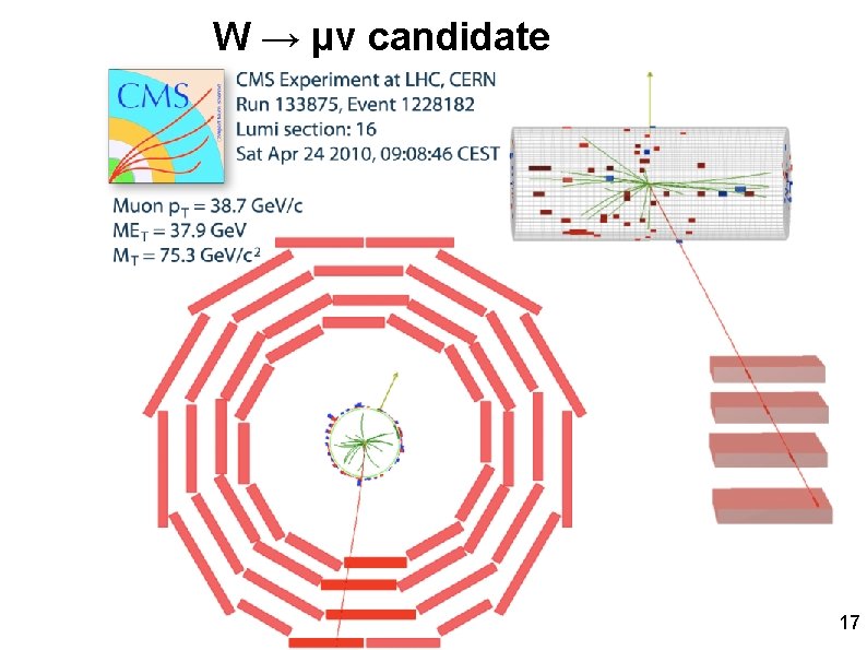 W → μν candidate 17 