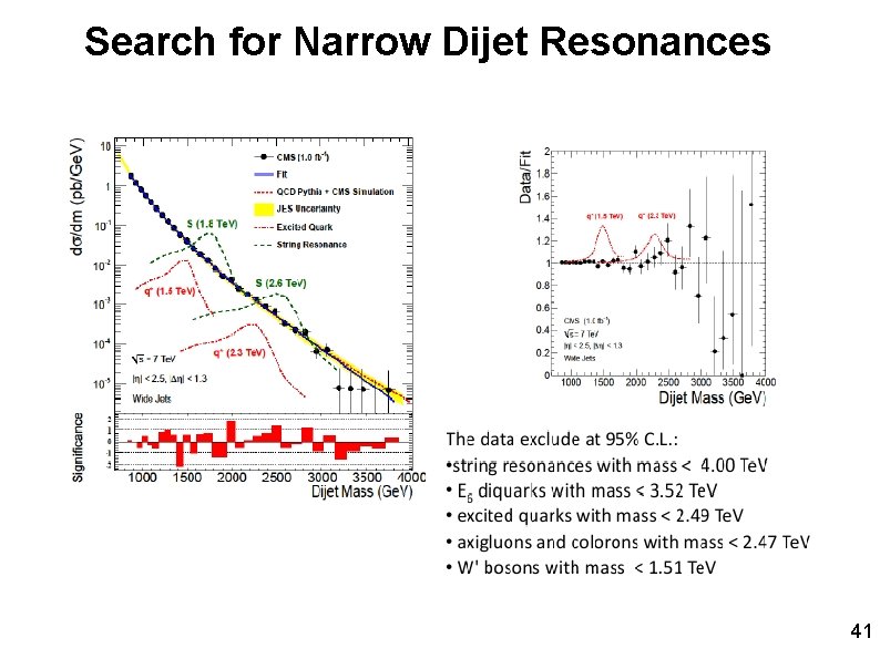 Search for Narrow Dijet Resonances 41 