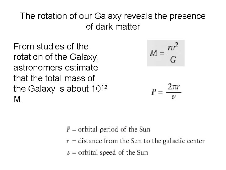 The rotation of our Galaxy reveals the presence of dark matter From studies of