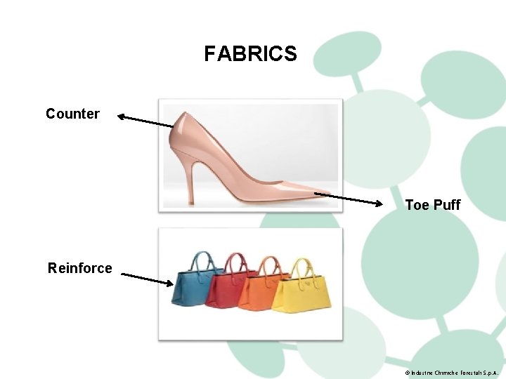 FABRICS Counter Toe Puff Reinforce © Industrie Chimiche Forestali S. p. A. 