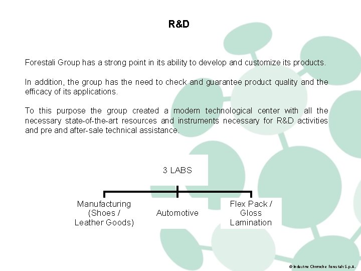 R&D Forestali Group has a strong point in its ability to develop and customize