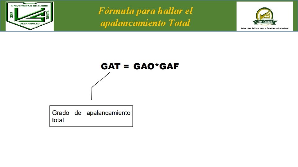 Fórmula para hallar el apalancamiento Total 