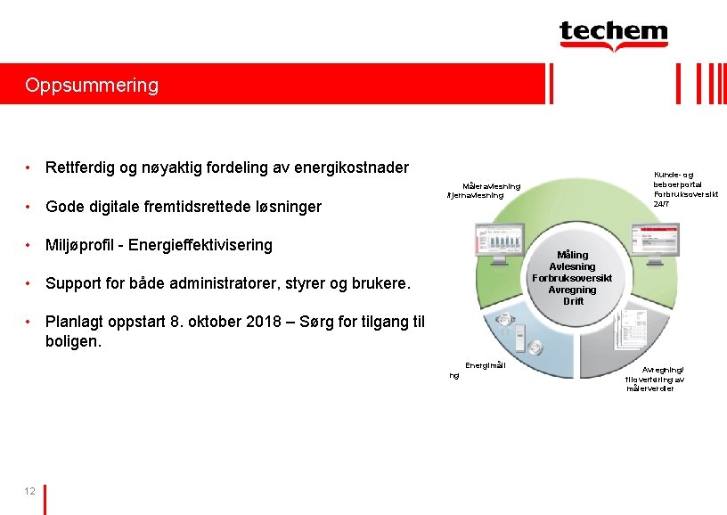 Oppsummering • Rettferdig og nøyaktig fordeling av energikostnader • Gode digitale fremtidsrettede løsninger Kunde- Oppsummering • Rettferdig og nøyaktig fordeling av energikostnader • Gode digitale fremtidsrettede løsninger Kunde-