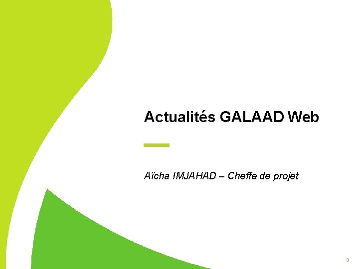 Actualités GALAAD Web Aïcha IMJAHAD – Cheffe de projet 3 