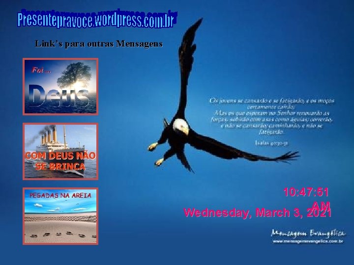 Link’s para outras Mensagens 10: 47: 51 AM Wednesday, March 3, 2021 