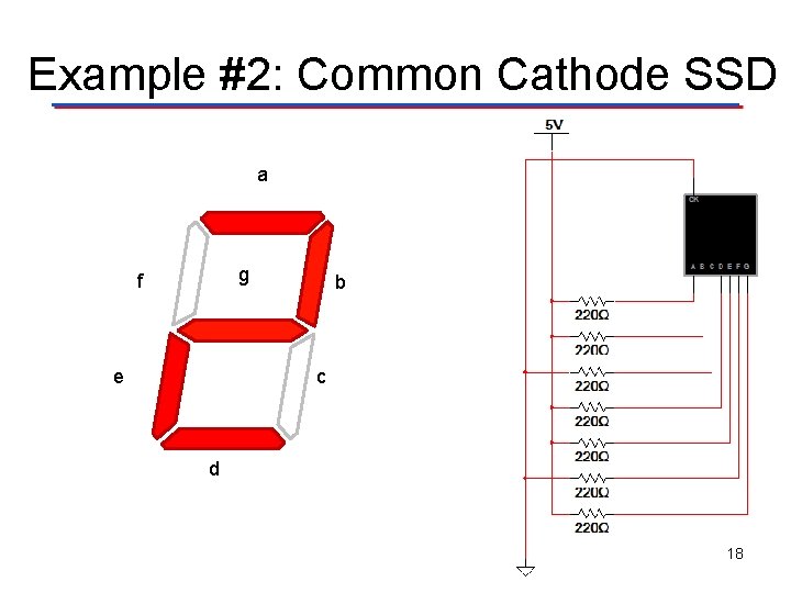 Example #2: Common Cathode SSD a g f b c e d 18 