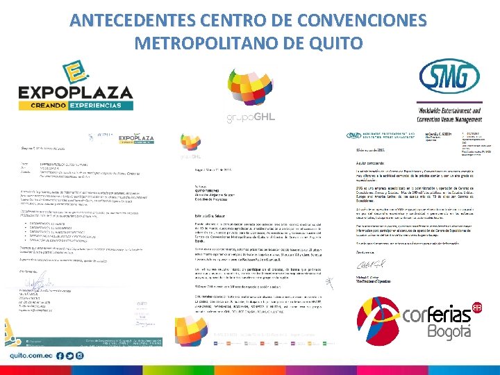 ANTECEDENTES CENTRO DE CONVENCIONES METROPOLITANO DE QUITO ANTECEDENTES CENTRO DE CONVENCIONES METROPOLITANO DE QUITO