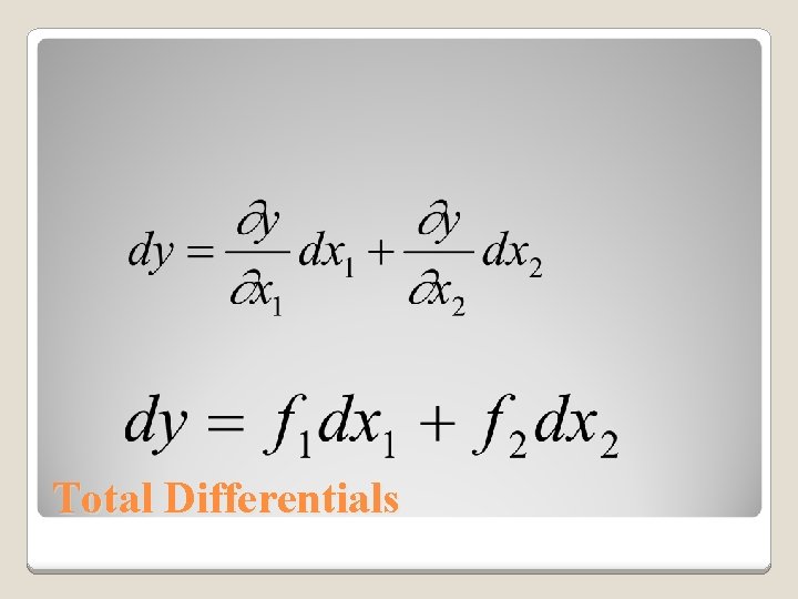 Total Differentials 