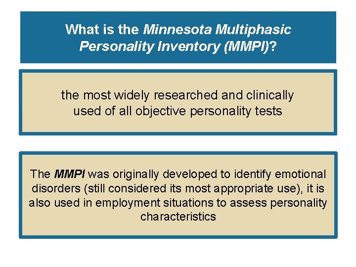What is the Minnesota Multiphasic Personality Inventory (MMPI)? the most widely researched and clinically What is the Minnesota Multiphasic Personality Inventory (MMPI)? the most widely researched and clinically