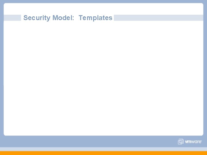 Security Model: Templates Security Model: Templates