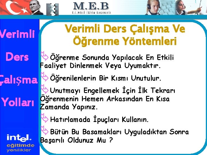 Verimli Ders Çalışma Ve Öğrenme Yöntemleri Ders ÄÖğrenme Sonunda Yapılacak En Etkili Faaliyet Dinlenmek