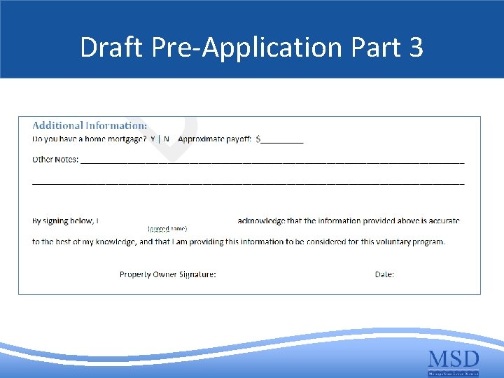 Draft Pre-Application Part 3 