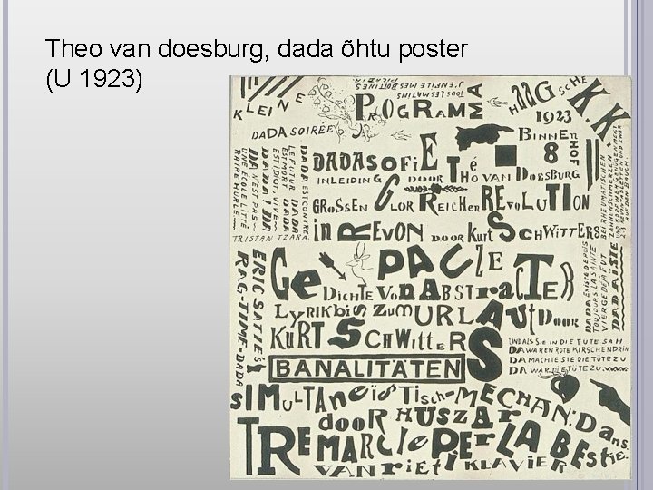 Theo van doesburg, dada õhtu poster (U 1923) 