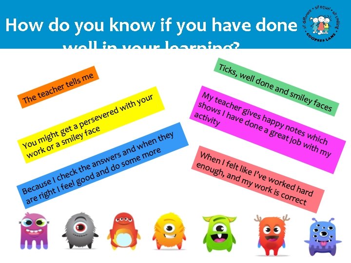 How do you know if you have done well in your learning? 28 