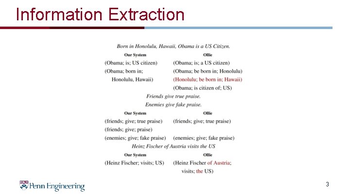 Information Extraction 3 
