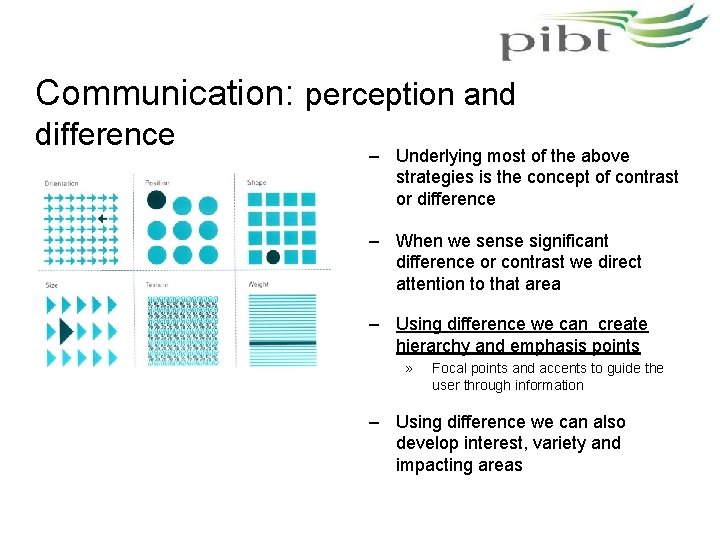 Communication: perception and difference – Underlying most of the above strategies is the concept