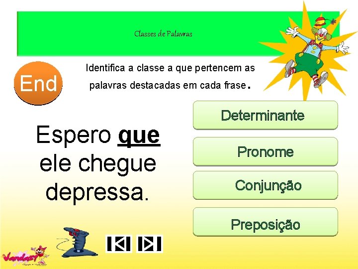 Classes de Palavras End 10 1 2 3 4 5 6 7 8 9