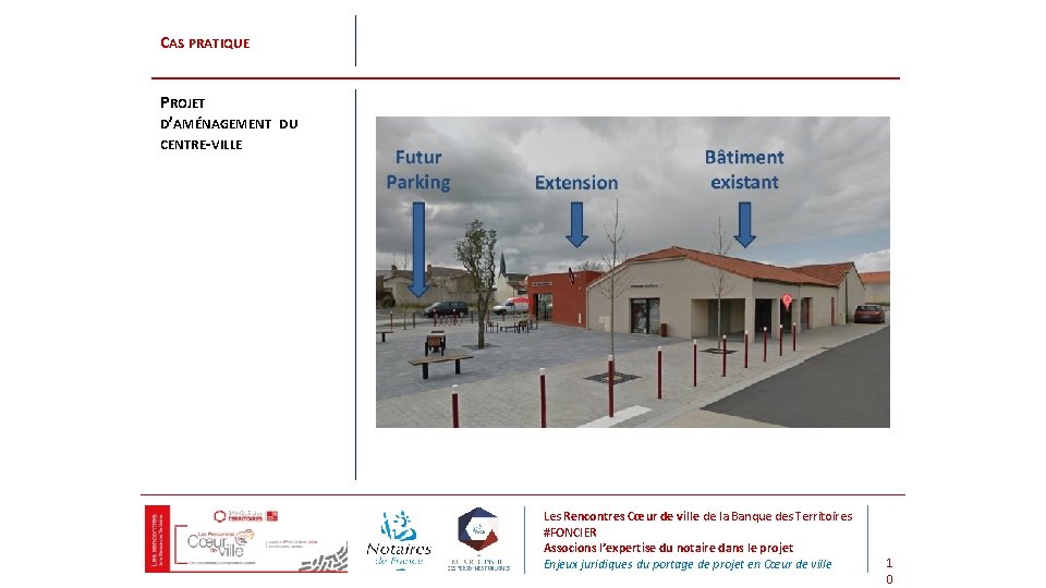 CAS PRATIQUE PROJET D’AMÉNAGEMENT DU CENTRE-VILLE Les Rencontres Cœur de ville de la Banque