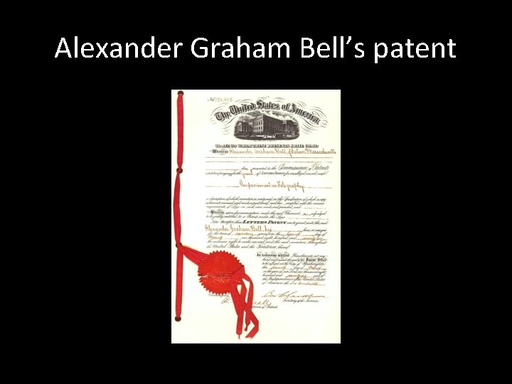 Alexander Graham Bell’s patent 