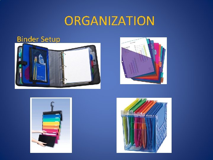 ORGANIZATION Binder Setup 