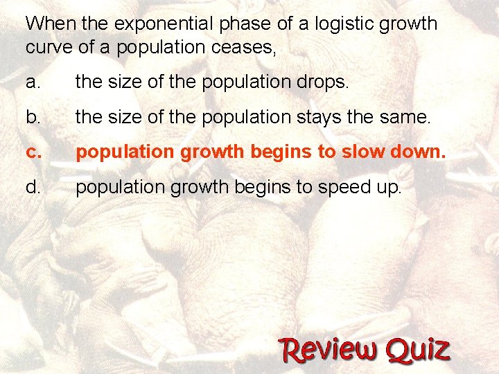 When the exponential phase of a logistic growth curve of a population ceases, a.