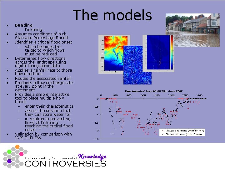  • • • The models Bunding – Pickering Assumes conditions of high Standard