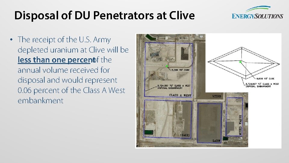 Disposal of DU Penetrators at Clive • The receipt of the U. S. Army