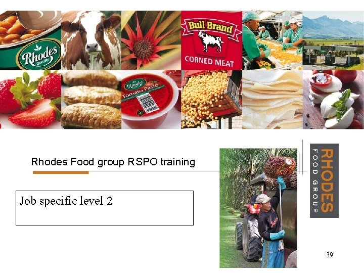 Rhodes Food group RSPO training Job specific level 2 39 