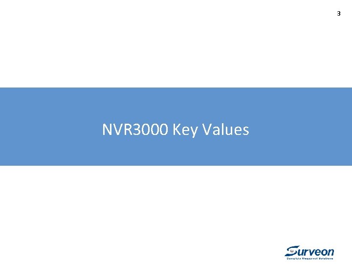 3 NVR 3000 Key Values 