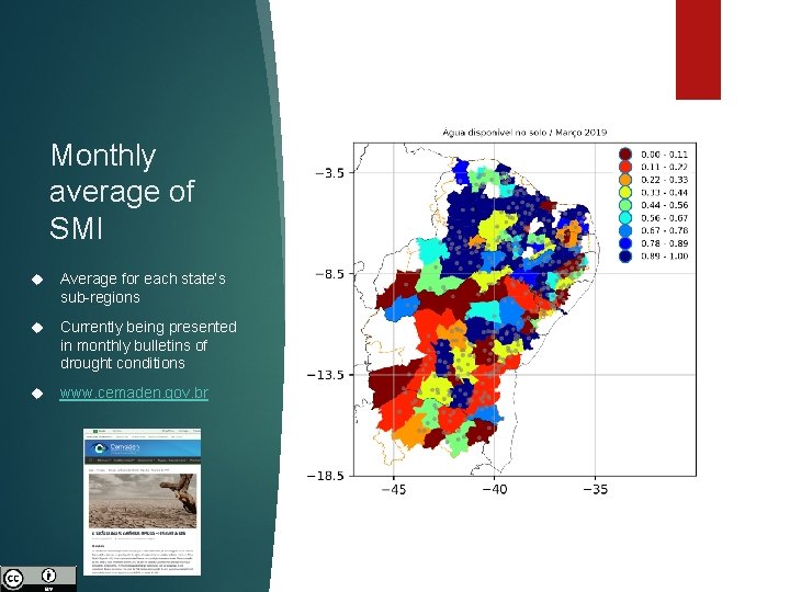 Monitoring of soil moisture for drought risk assessment