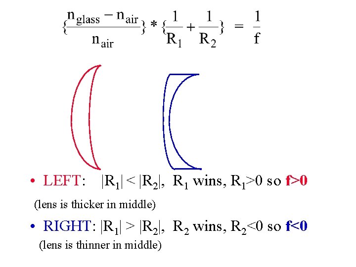  • LEFT: |R 1| < |R 2|, R 1 wins, R 1>0 so