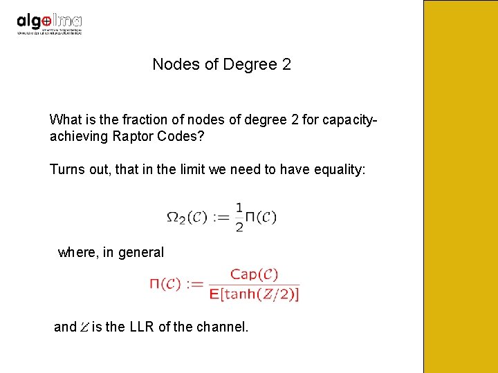 Nodes of Degree 2 What is the fraction of nodes of degree 2 for