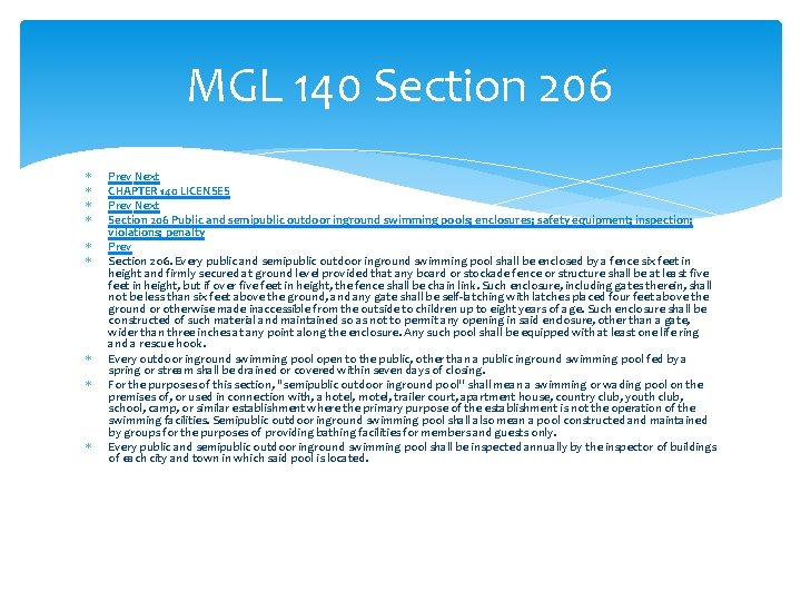 MGL 140 Section 206 Prev Next CHAPTER 140 LICENSES Prev Next Section 206 Public