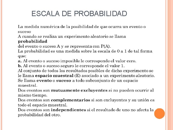 ESCALA DE PROBABILIDAD 