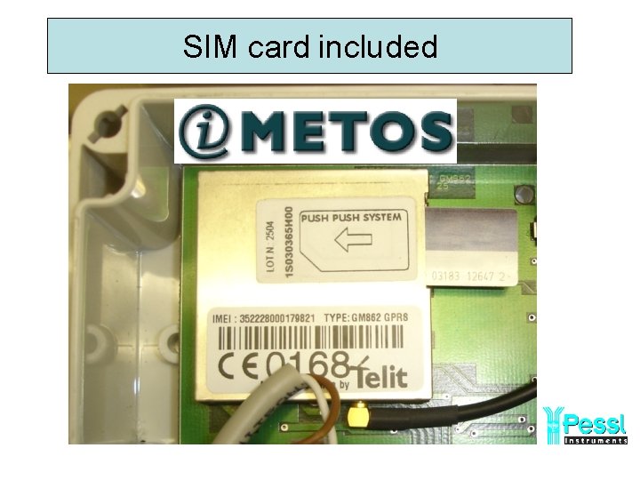 SIM card included 