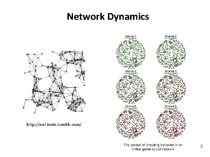 Network Dynamics http: //not-ionic. tumblr. com/ 2 