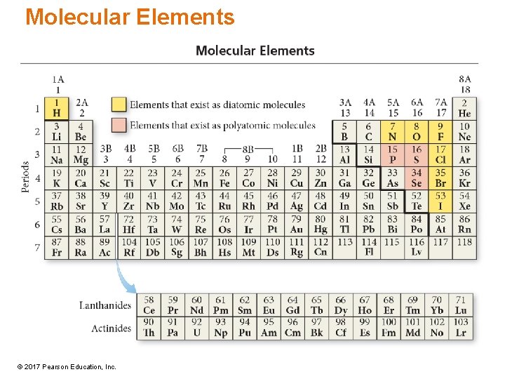 Molecular Elements © 2017 Pearson Education, Inc. 