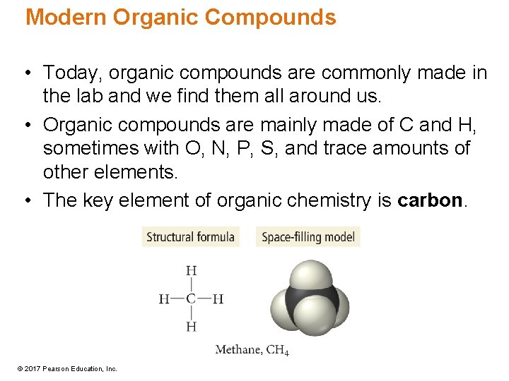 Modern Organic Compounds • Today, organic compounds are commonly made in the lab and