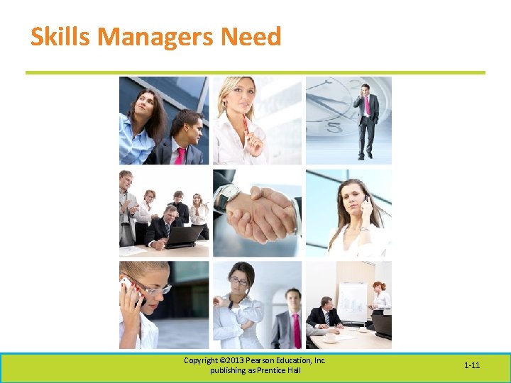 Skills Managers Need Copyright © 2013 Pearson Education, Inc. publishing as Prentice Hall 1