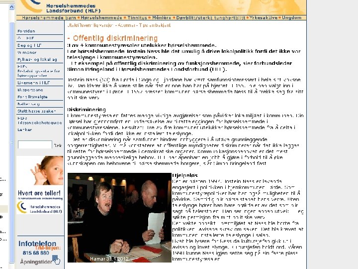 Hamar 31. 1. 2012 Likestillingsog diskrimineringsombudet 